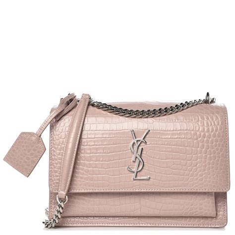 ysl sunset bag pink|ysl sunset bag crocodile.